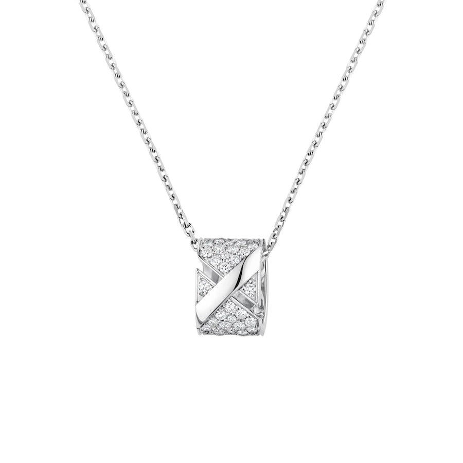 LUXEIFY LIENS EVIDENCE DIAMOND PAVED NECKLACE