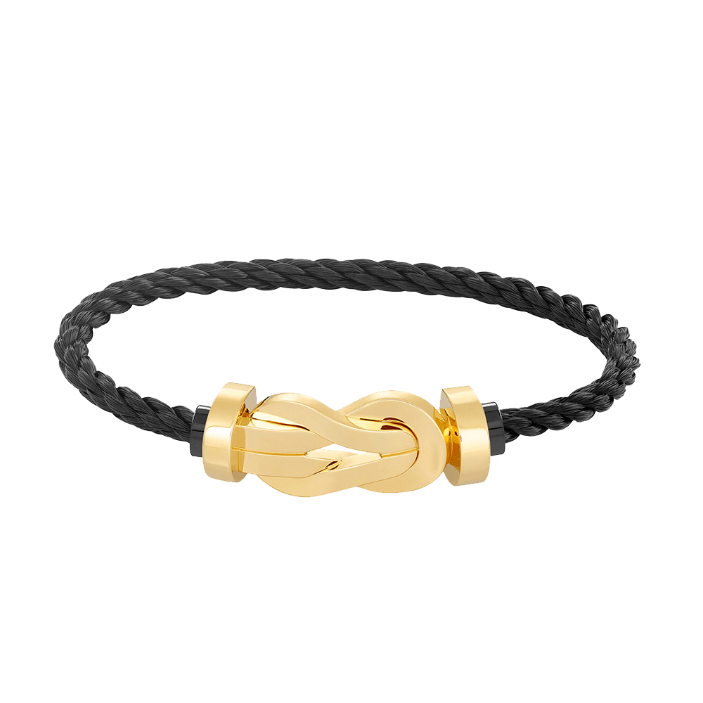 LUXEIFY CHANCE LARGE 8 FIGURE BUCKLE NO DIAMOND BRACELET GOLD