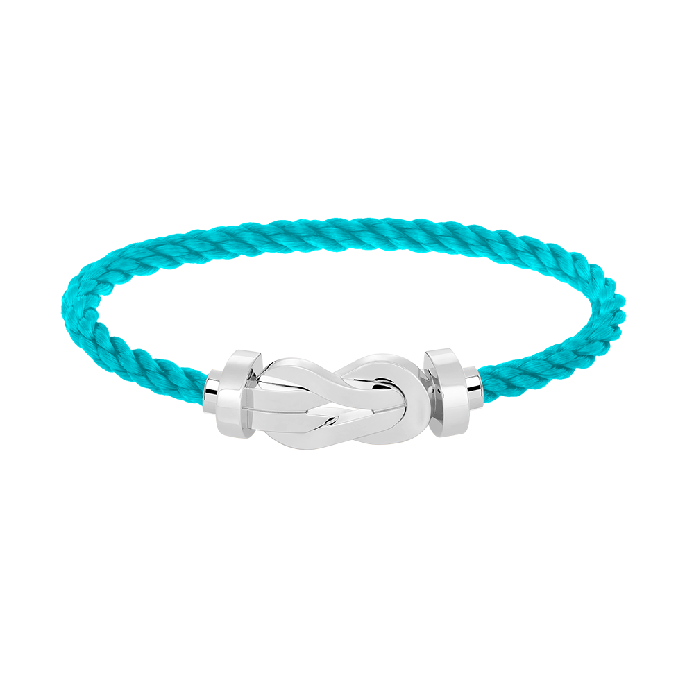 LUXEIFY CHANCE LARGE 8 FIGURE BUCKLE NO DIAMOND BRACELET SILVER