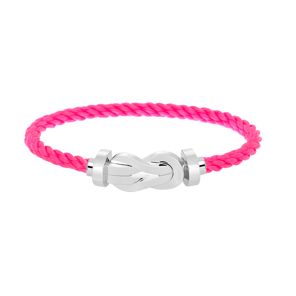 LUXEIFY CHANCE LARGE 8 FIGURE BUCKLE NO DIAMOND BRACELET SILVER