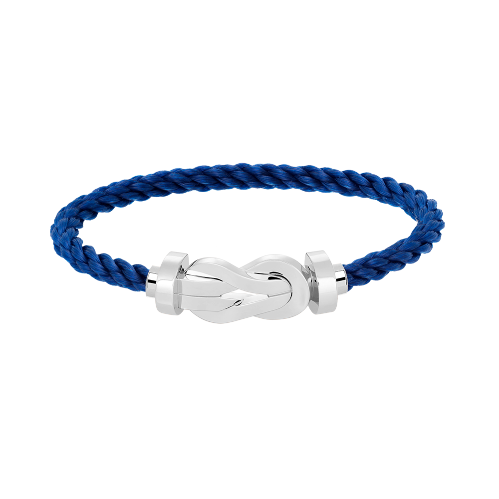 LUXEIFY CHANCE LARGE 8 FIGURE BUCKLE NO DIAMOND BRACELET SILVER