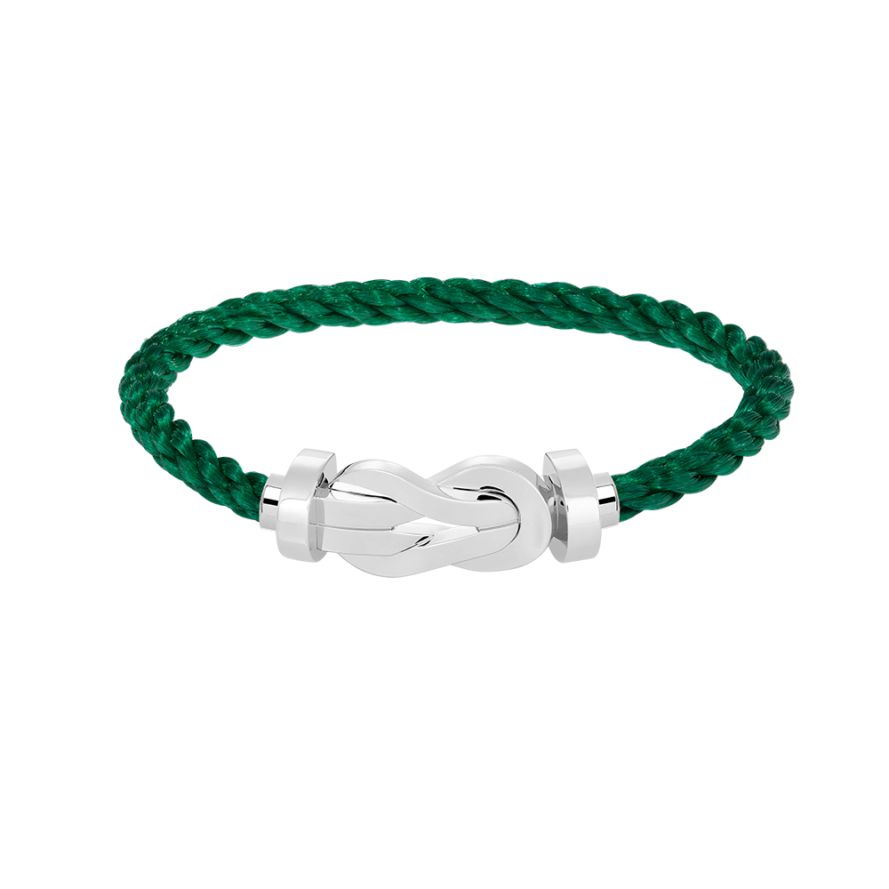 LUXEIFY CHANCE LARGE 8 FIGURE BUCKLE NO DIAMOND BRACELET SILVER