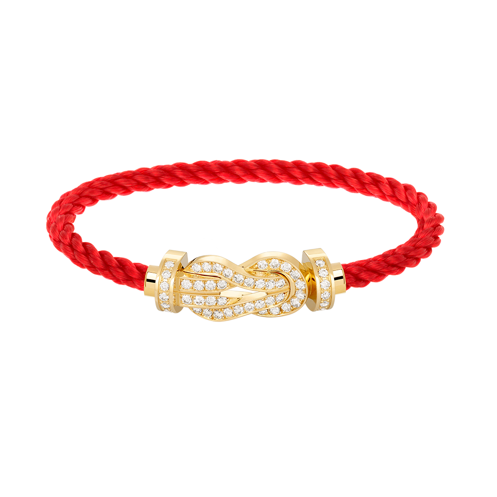 LUXEIFY CHANCE LARGE 8 FIGURE BUCKLE FULLDIAMOND BRACELET GOLD