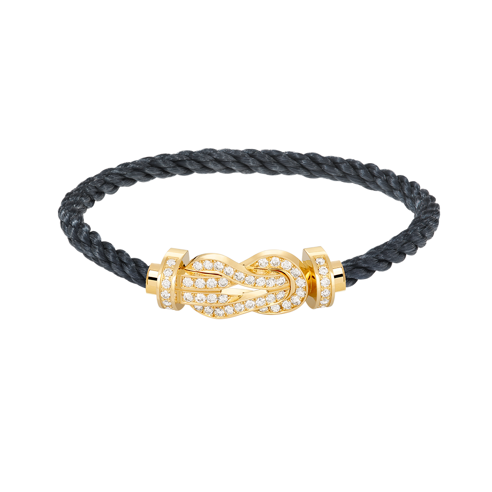 LUXEIFY CHANCE LARGE 8 FIGURE BUCKLE FULLDIAMOND BRACELET GOLD