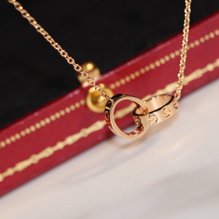 LUXEIFY LOVE NECKLACE PINK GOLD AND SILVER