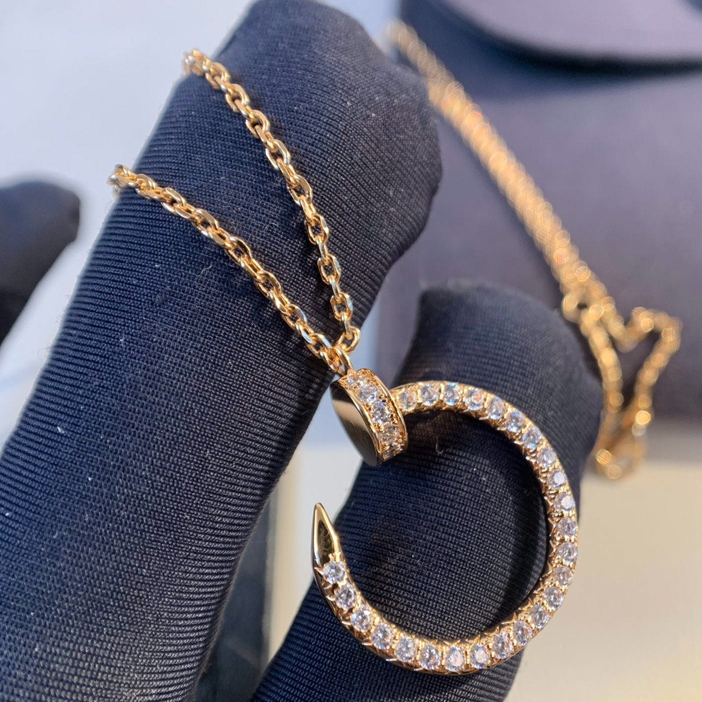LUXEIFY JUSTE NECKLACE PINK GOLD DIAMONDS