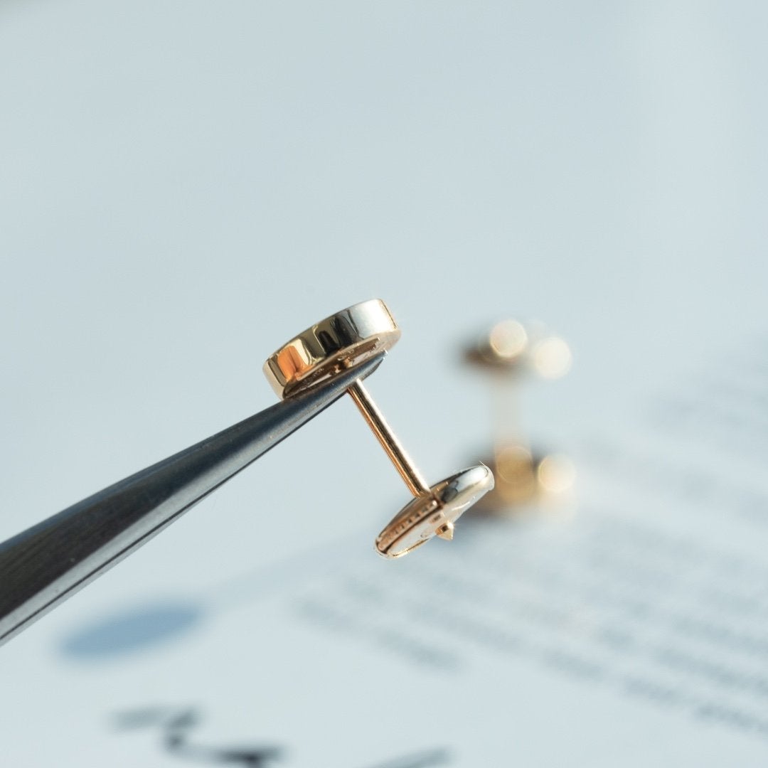 LUXEIFY LOVE EARRINGS PINK GOLD 10MM