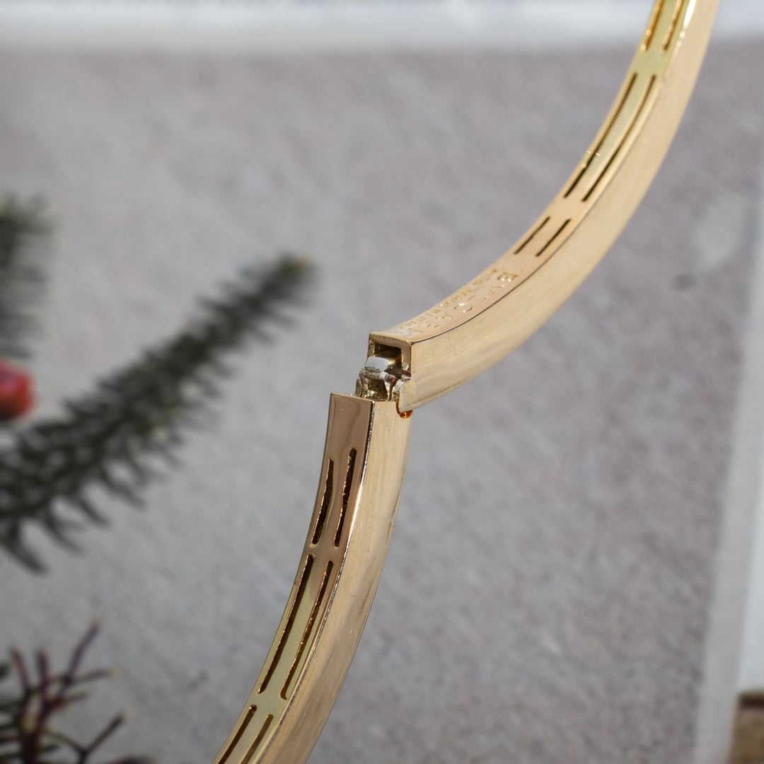 LUXEIFY SERPENTI BRACELET PINK GOLD DIAMOND DOUBLE SNAKE