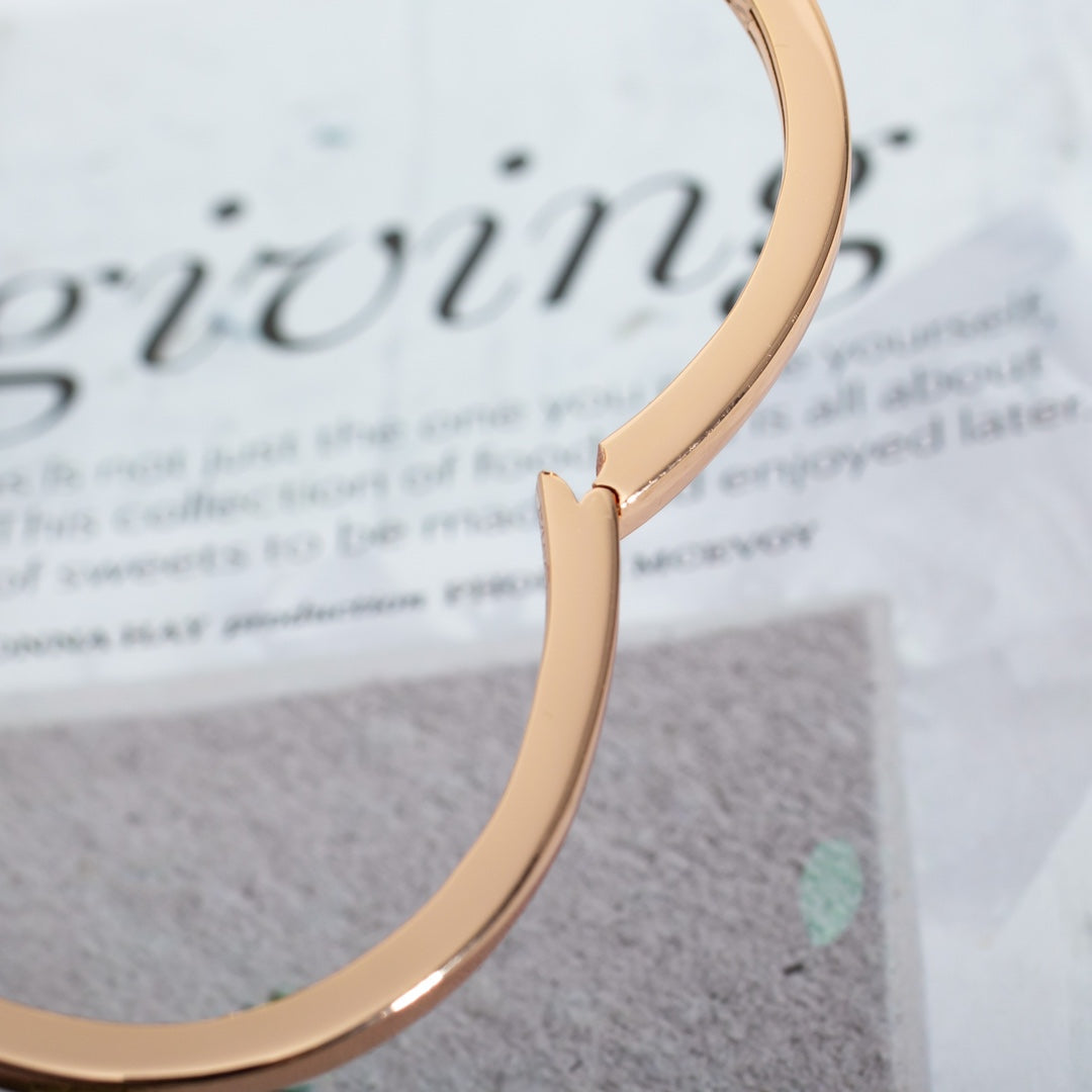 LUXEIFY DREAM BRACELET OPEN PINK GOLD MOP DIAMOND
