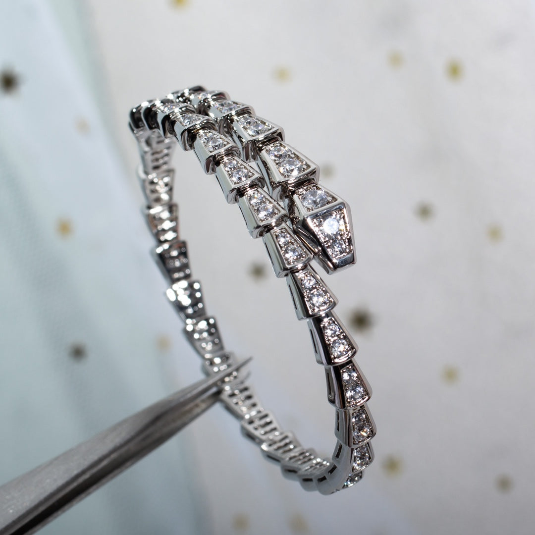 LUXEIFY SERPENTI BRACELET 6MM SILVER DIAMOND