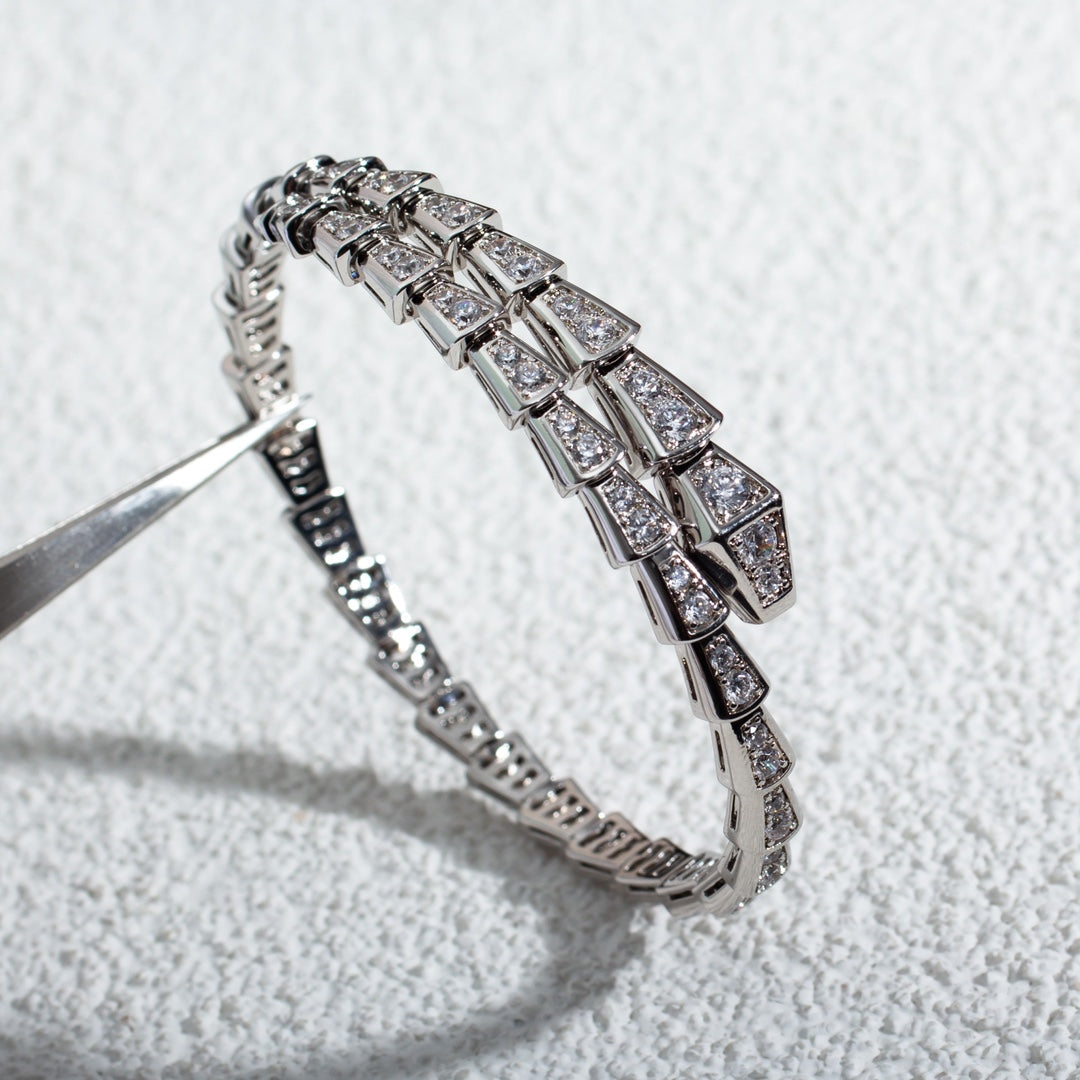 LUXEIFY SERPENTI BRACELET 6MM SILVER DIAMOND