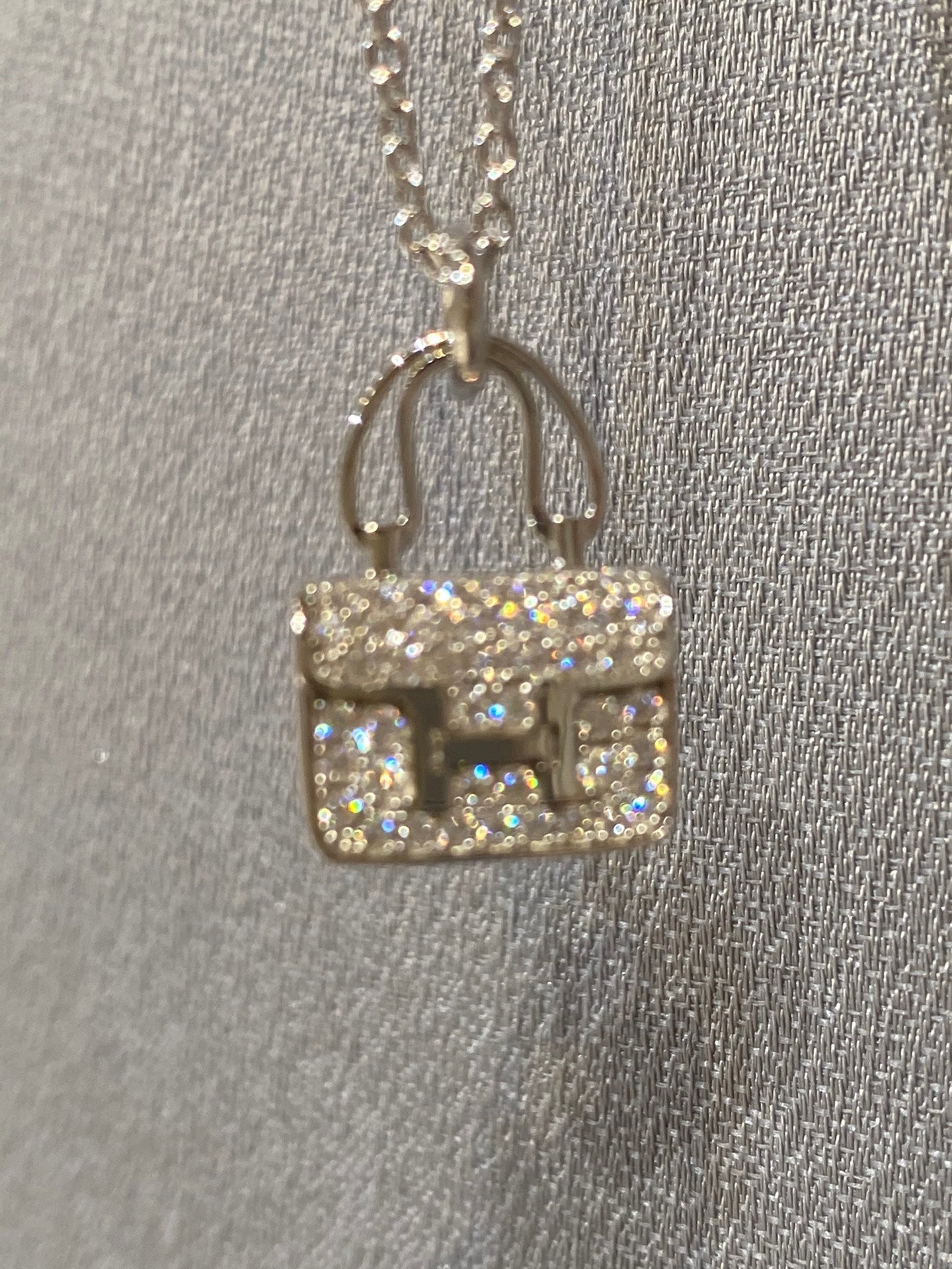 LUXEIFY CONSTANCE PEDANT DIAMOND NECKLACE