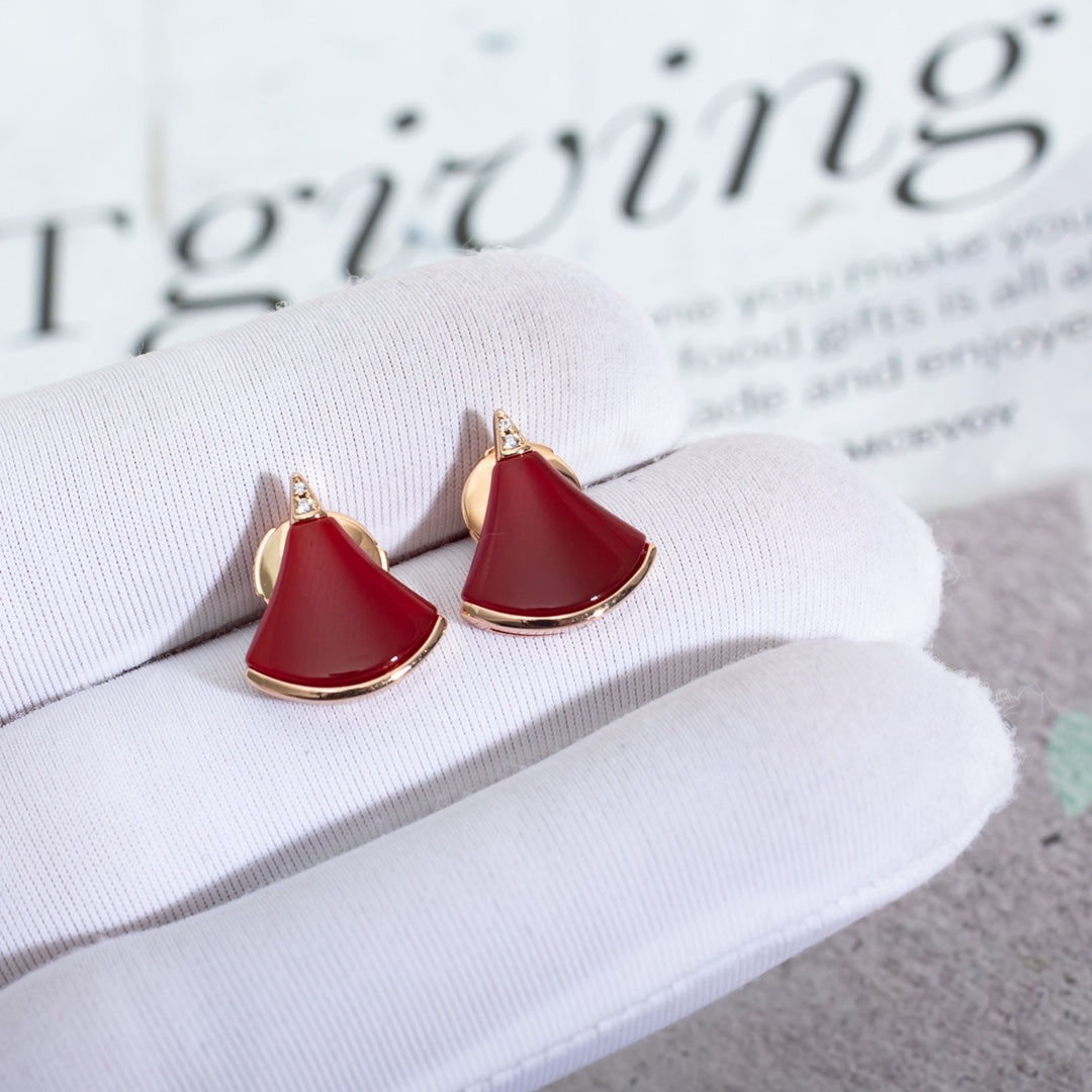 LUXEIFY DIVAS DREAM EARRINGS PINK GOLD