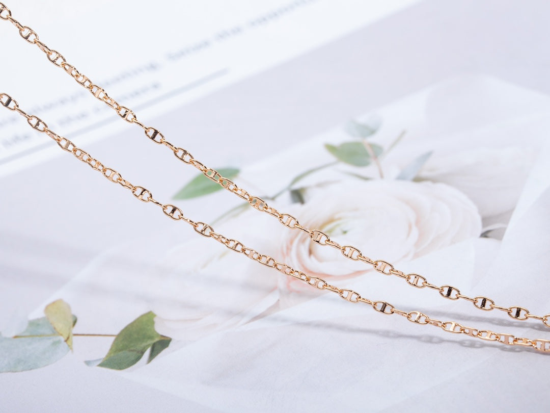 LUXEIFY ECHAPPEE NECKLACE PINK GOLD