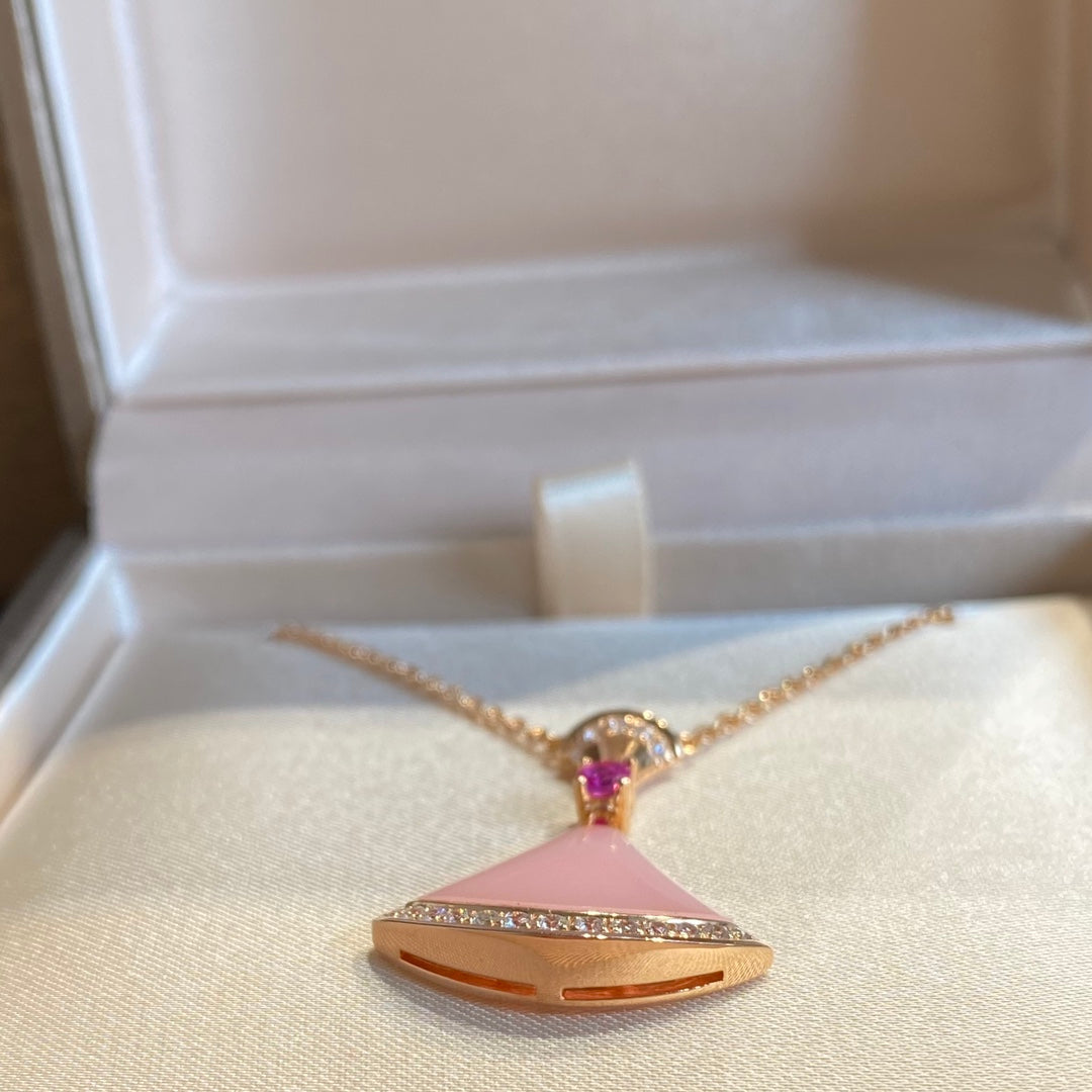 LUXEIFY DREAM NECKLACE PINK OPAL