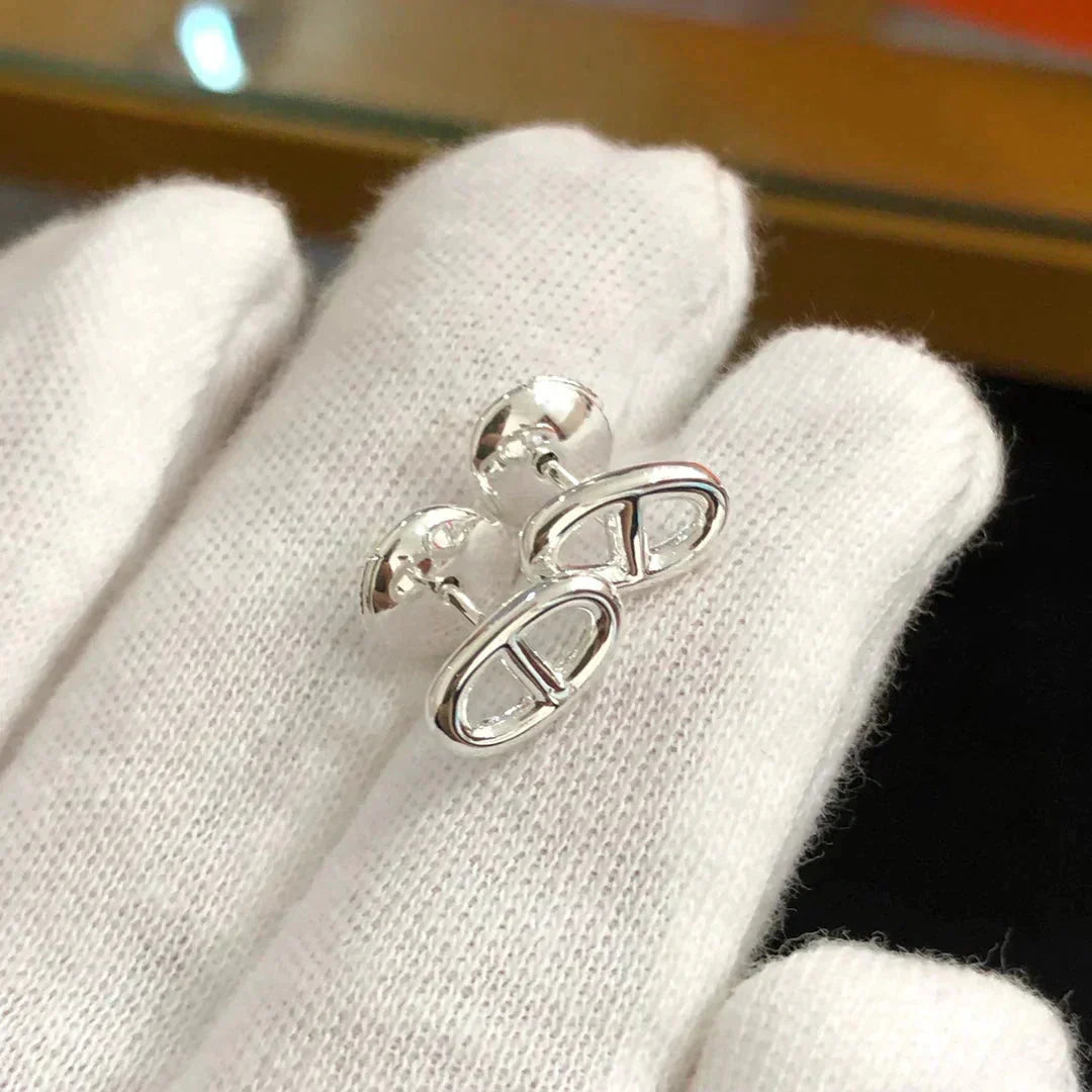 LUXEIFY CHAINE SMALL EARRINGS GOLD AND SILVER