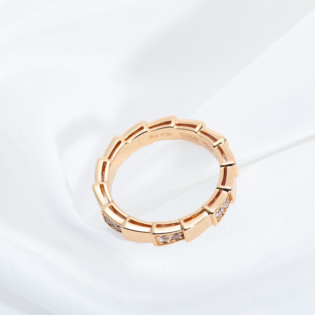 LUXEIFY SERPENTI RING PINK GOLD 3MM