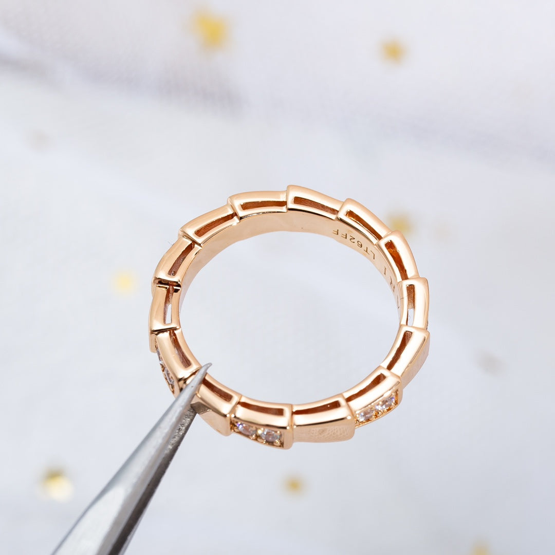 LUXEIFY SERPENTI RING PINK GOLD 3MM