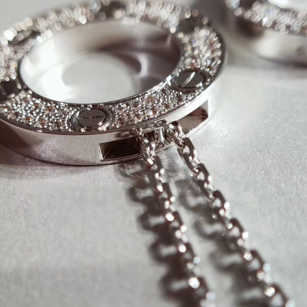 LUXEIFY LOVE NECKLACE ADJUSTABLE SILVER