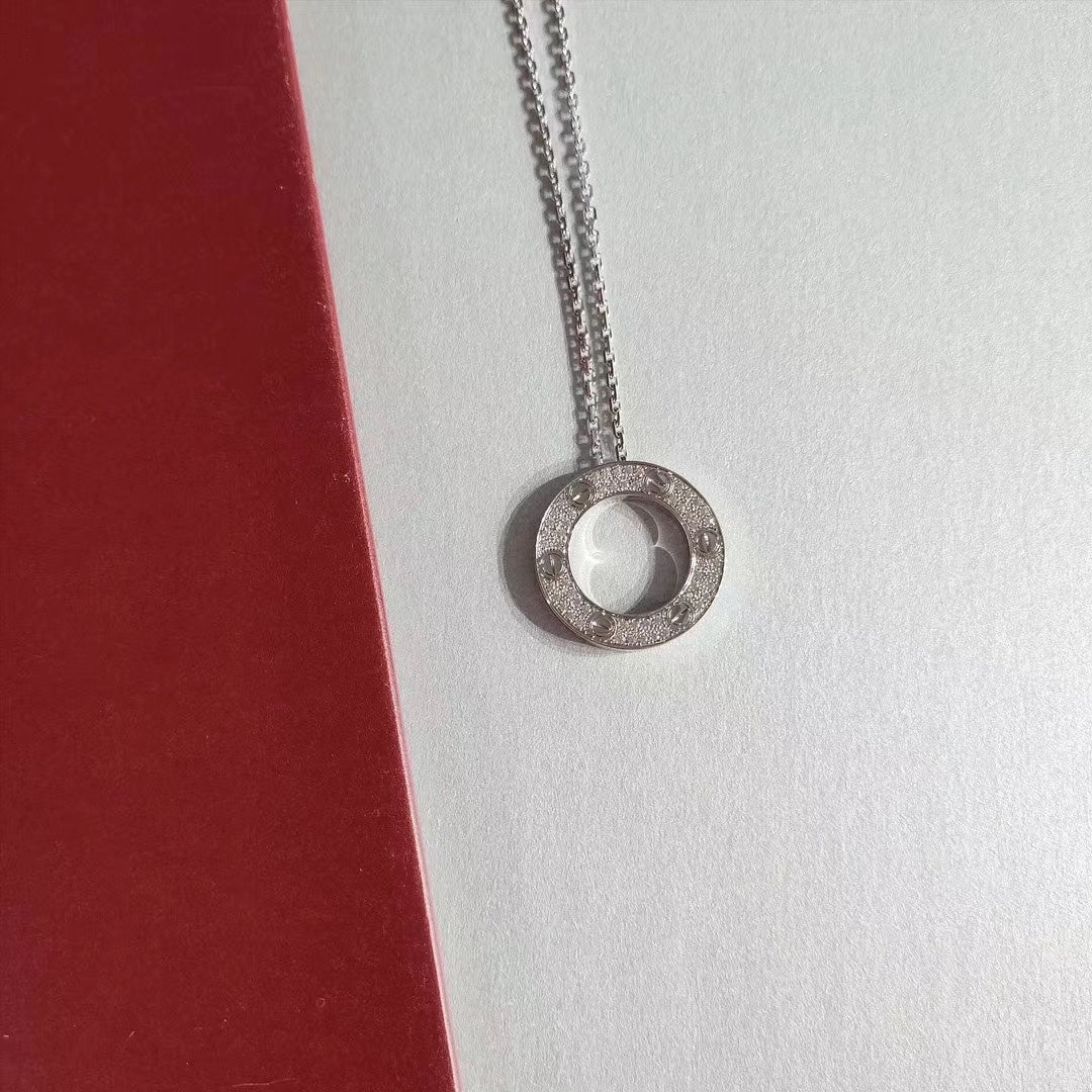 LUXEIFY LOVE NECKLACE ADJUSTABLE SILVER