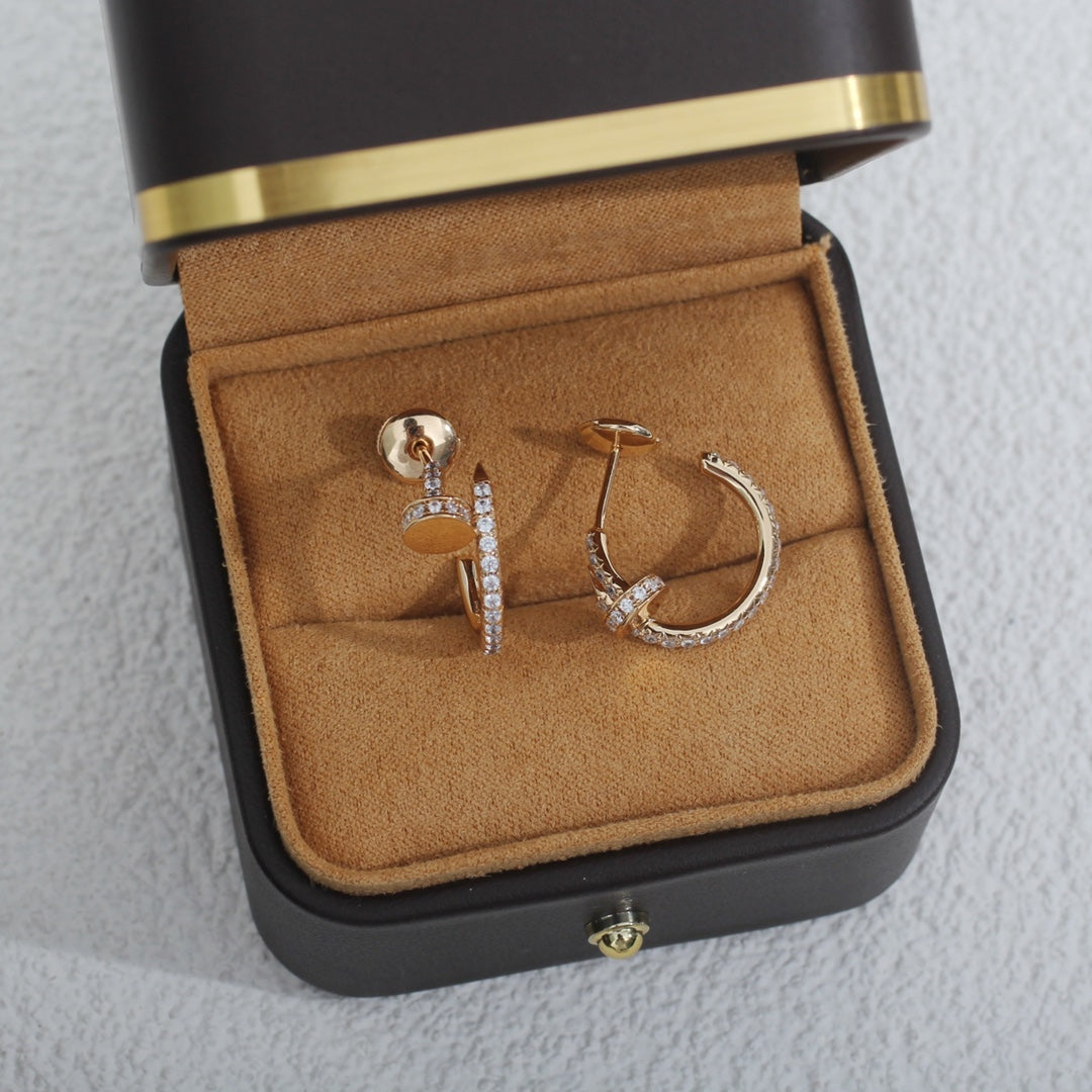 LUXEIFY JUSTE EARRINGS 12.75MM PINK GOLD DIAMOND