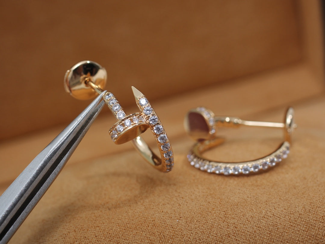 LUXEIFY JUSTE EARRINGS 12.75MM PINK GOLD DIAMOND