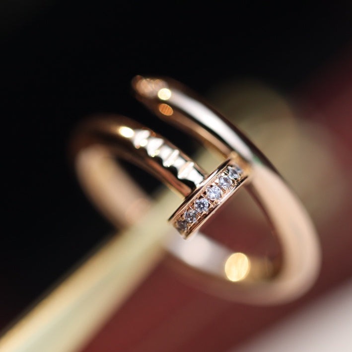 LUXEIFY JUSTE RING 2.65MM PINK GOLD DIAMOND