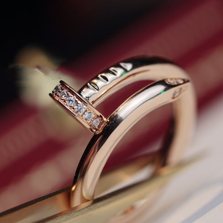LUXEIFY JUSTE RING 2.65MM PINK GOLD DIAMOND