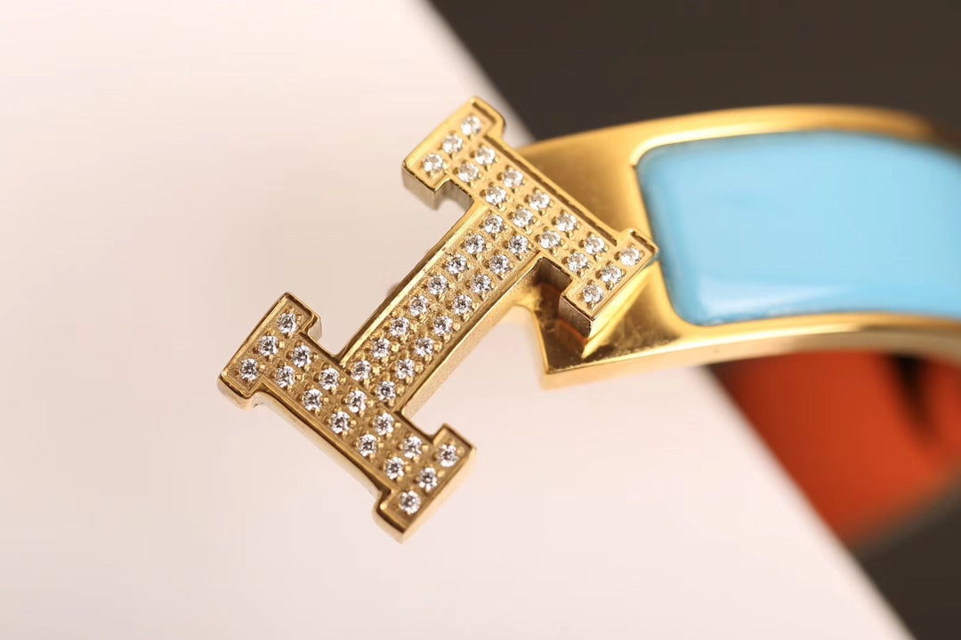 LUXEIFY H CLOUD BLUE BRACELET GOLD DIAMOND