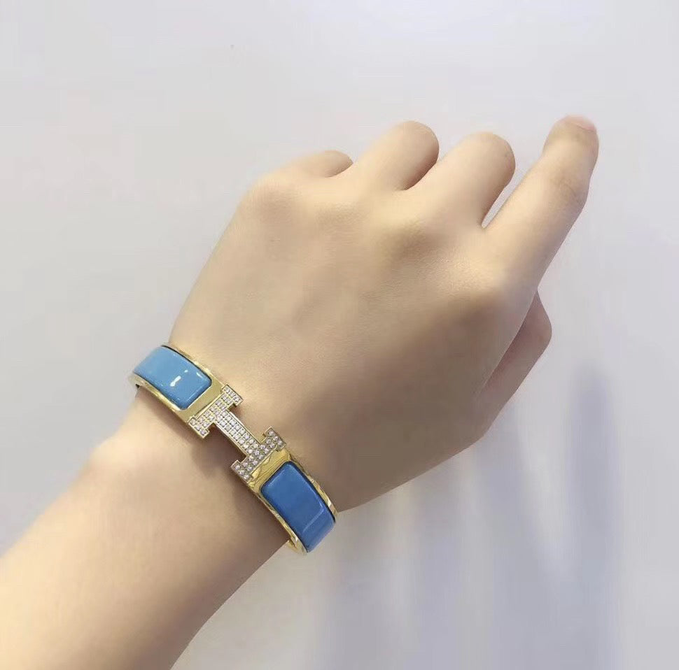 LUXEIFY H CLOUD BLUE BRACELET GOLD DIAMOND