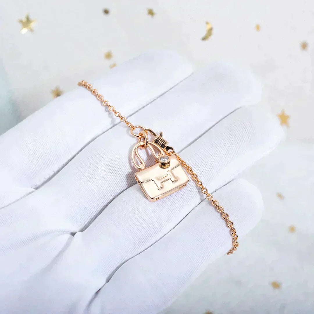 LUXEIFY AMULETTE PEDANT ROSE GOLD NECKLACE