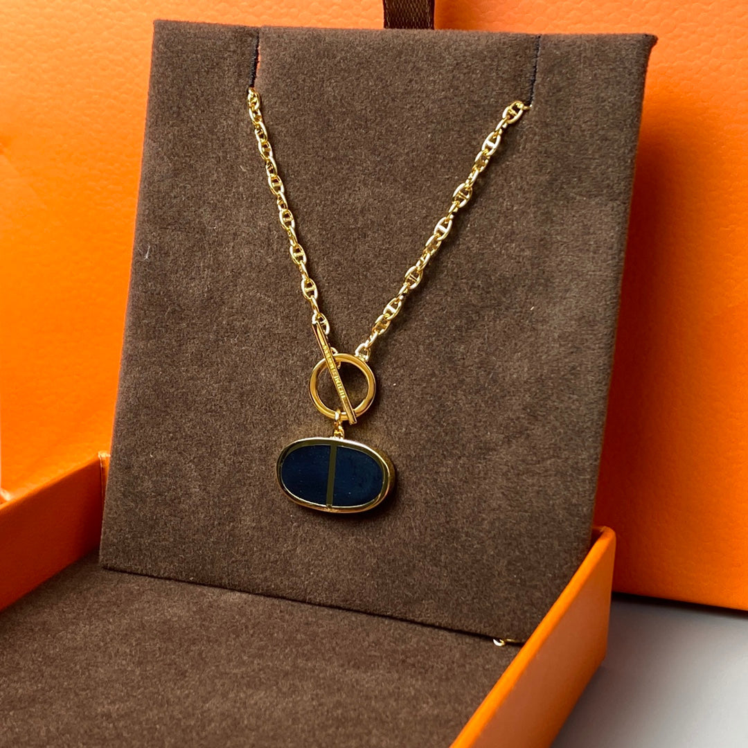 LUXEIFY CHAINE VERSO BLACK CERAMIC NECKLACE