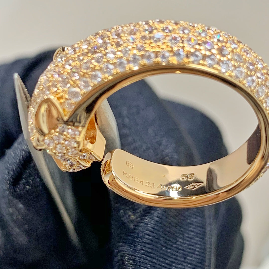 LUXEIFY PANTHERE PINK GOLD DIAMOND RING