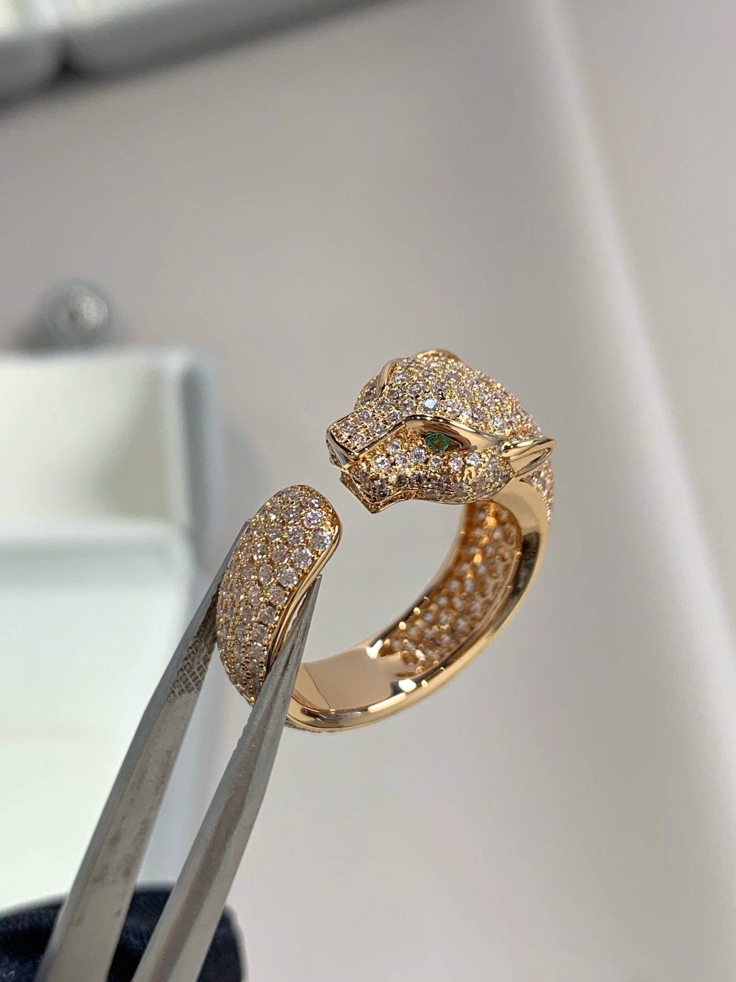 LUXEIFY PANTHERE PINK GOLD DIAMOND RING
