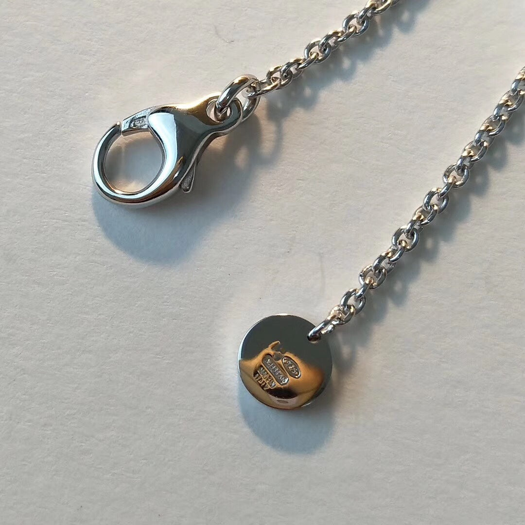 LUXEIFY ZERO 1 BLACK CERAMIC SILVER NECKLACE