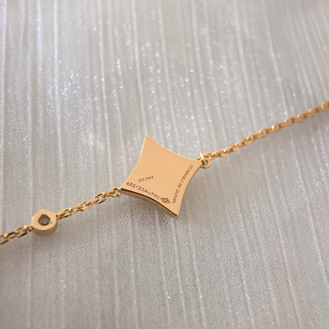 LUXEIFY COLOR STAR PINK GOLD DIAMOND BRACELET