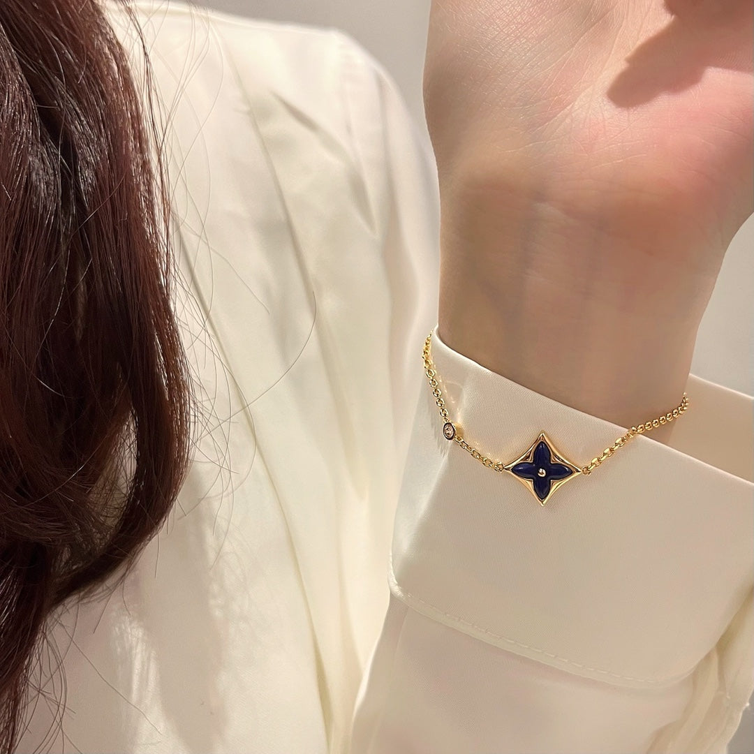 LUXEIFY COLOR STAR PINK GOLD DIAMOND BRACELET