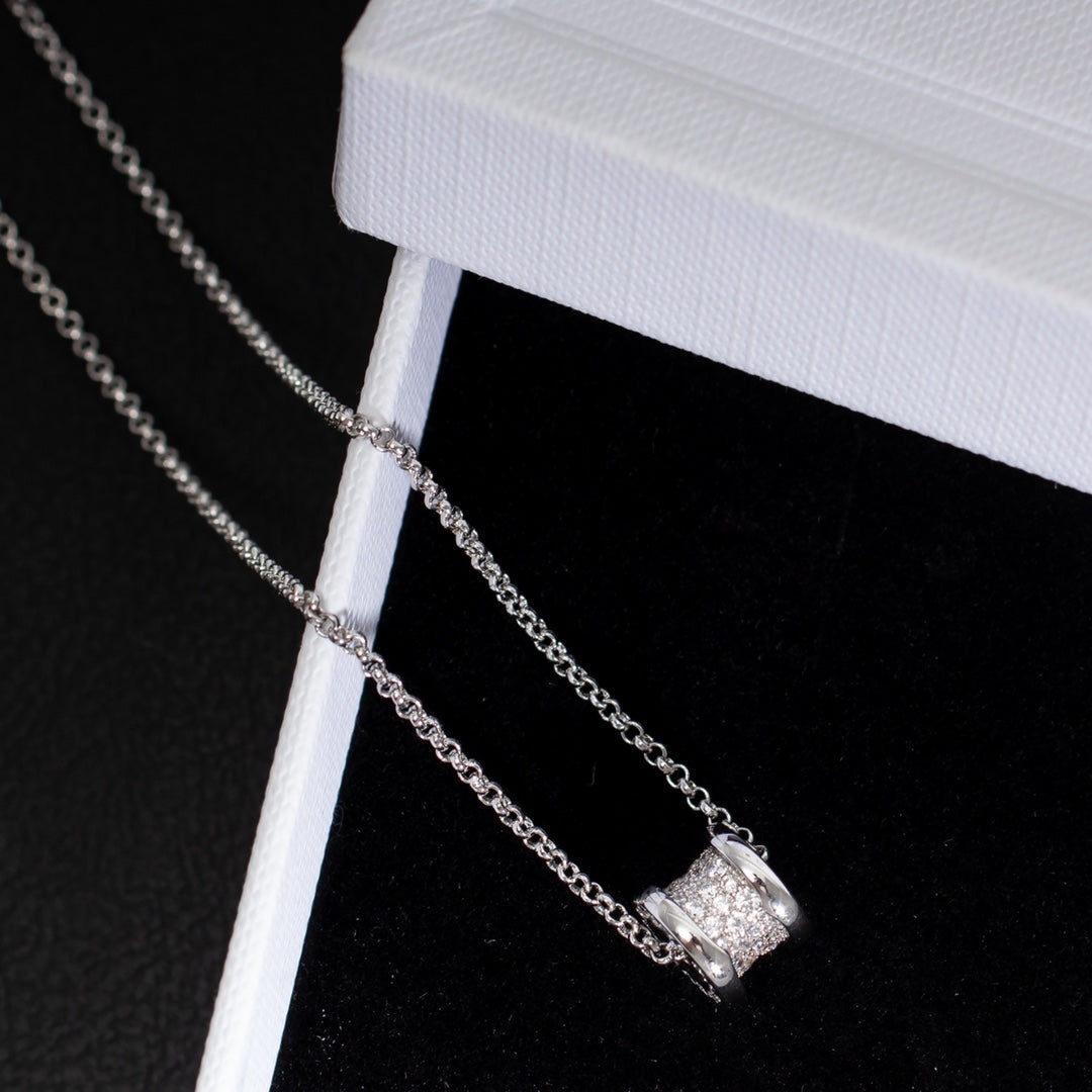 LUXEIFY ZERO 1 SILVER DIAMOND NECKLACE