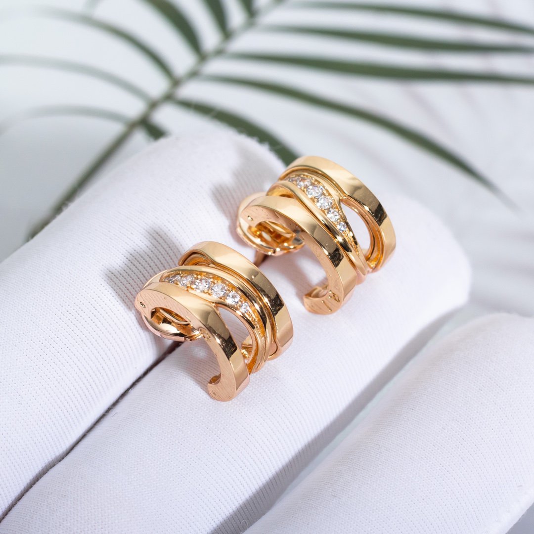 LUXEIFY ZERO 1 PINK GOLD DIAMONDS EARRINGS