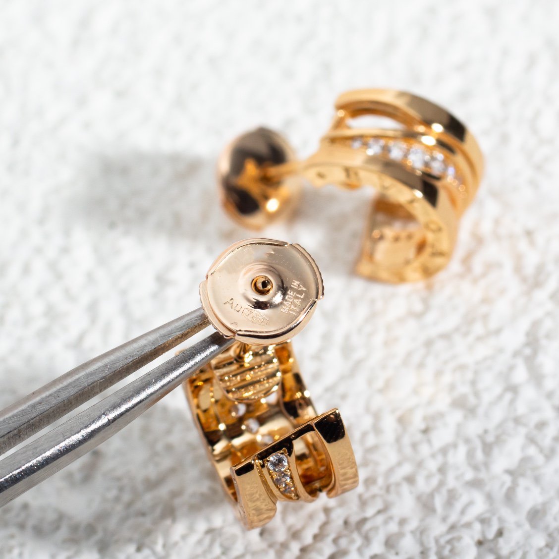LUXEIFY ZERO 1 PINK GOLD DIAMONDS EARRINGS