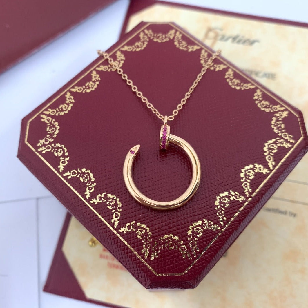 LUXEIFY JUSTE PINK DIAMOND NECKLACE