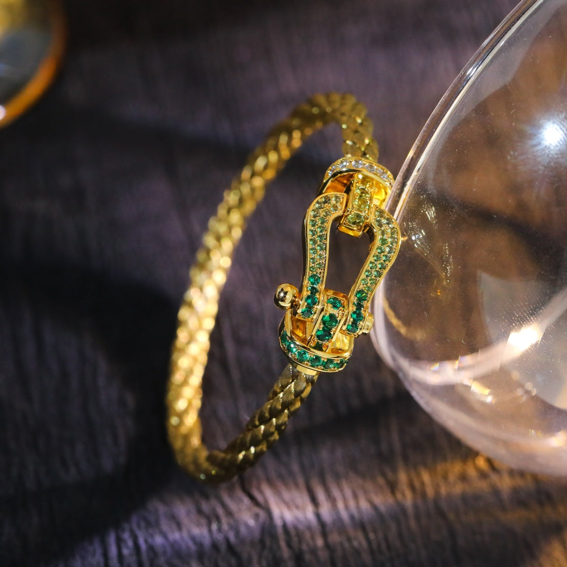 LUXEIFY FORCE 10 GOLD GREEN DIAMOND PAVED