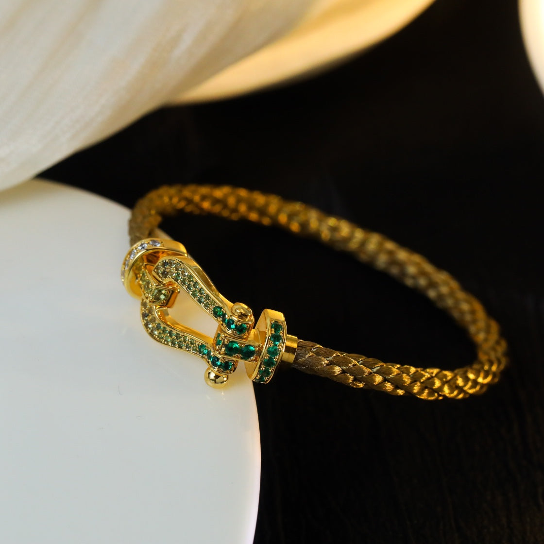LUXEIFY FORCE 10 GOLD GREEN DIAMOND PAVED