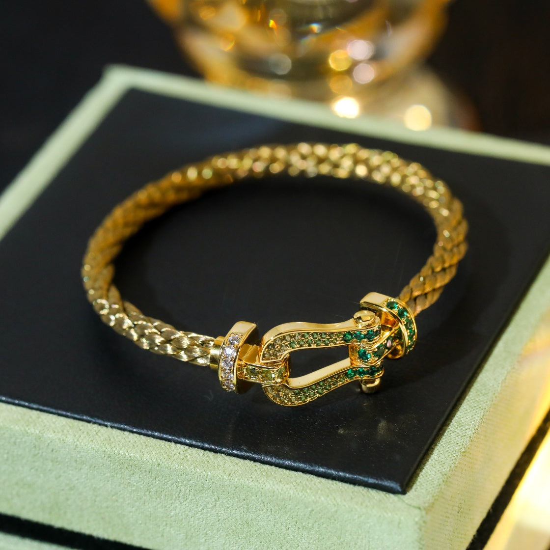 LUXEIFY FORCE 10 GOLD GREEN DIAMOND PAVED