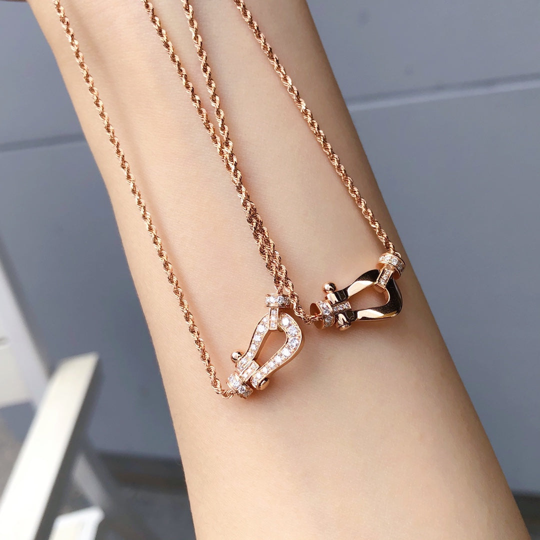 LUXEIFY FORCE 10 PINK GOLD DIAMOND NECKLACE