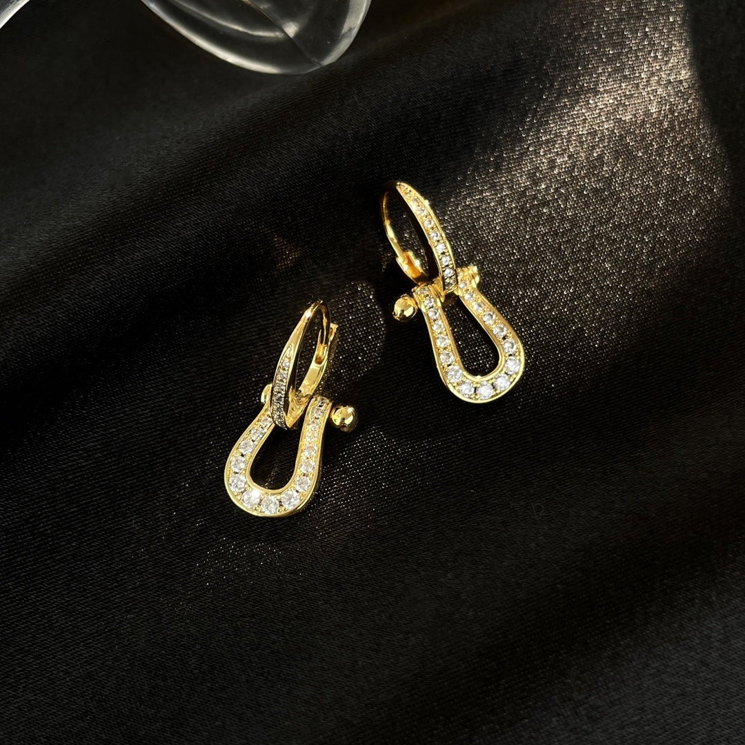 LUXEIFY FORCE 10 FULL DIAMOND DROP EARRINGS MEDIUM MODEL