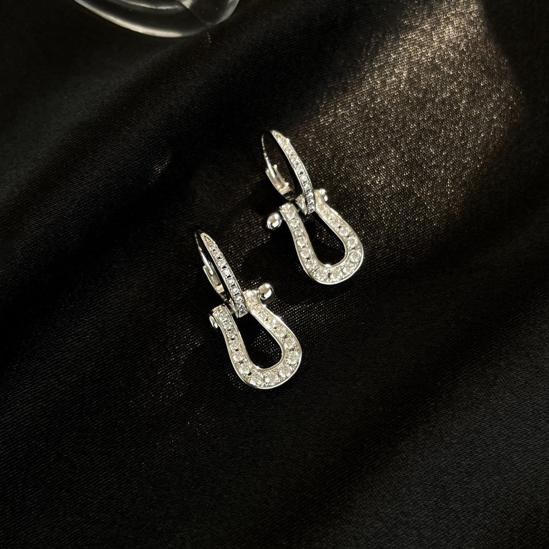 LUXEIFY FORCE 10 FULL DIAMOND DROP EARRINGS MEDIUM MODEL