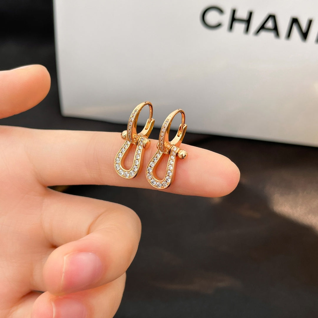 LUXEIFY FORCE 10 FULL DIAMOND DROP EARRINGS MEDIUM MODEL