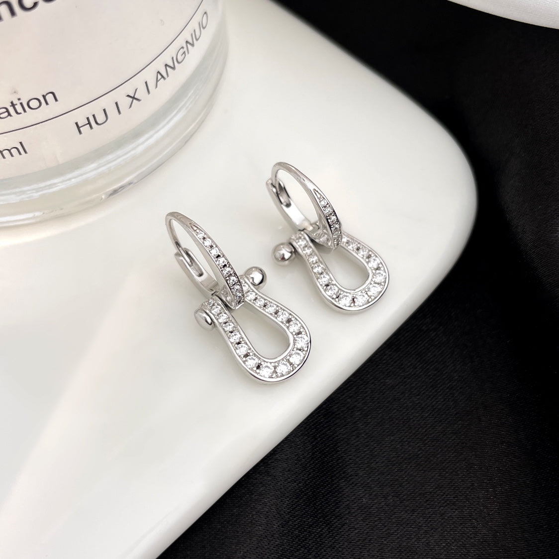 LUXEIFY FORCE 10 FULL DIAMOND DROP EARRINGS MEDIUM MODEL