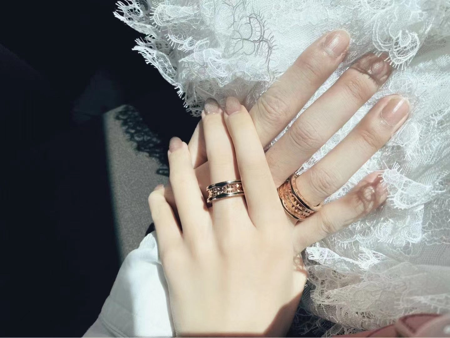 LUXEIFY ZERO 1 ROCK BLACK CERAMIC PINK GOLD LARGE MODEL